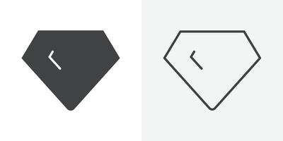 Diamond icon flat and simple set design vector