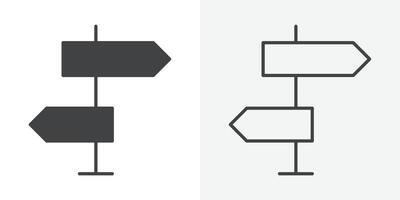 Directions icon flat and simple set design vector