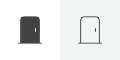 Door icon flat and simple set design vector
