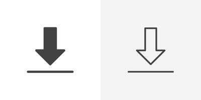 Download icon flat and simple set design vector