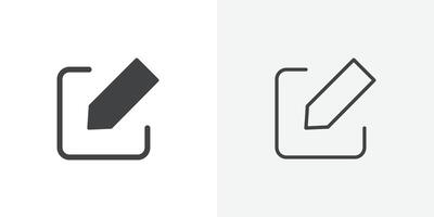 Edit icon flat and simple set design vector