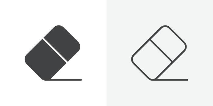 Eraser icon flat and simple set design vector