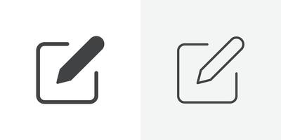 Edit icon flat and simple set design vector