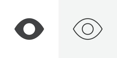 Eye icon flat and simple set design vector