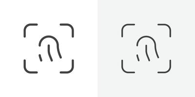 Fingerprint icon flat and simple set design vector