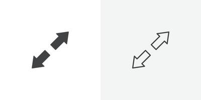 Fullscreen icon flat and simple set design vector