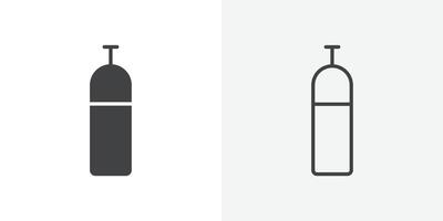 Gas cylinder icon flat and simple set design vector