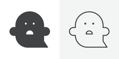 Ghost icon flat and simple set design vector