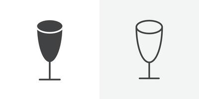 Glass icon flat and simple set design vector
