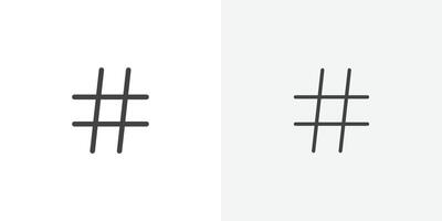 Hashtag icon flat and simple set design vector