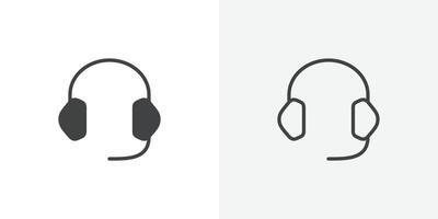 Headset icon flat and simple set design vector