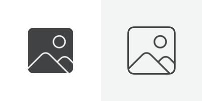 Image icon flat and simple set design vector