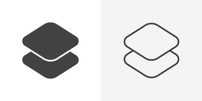 Layer icon flat and simple set design vector
