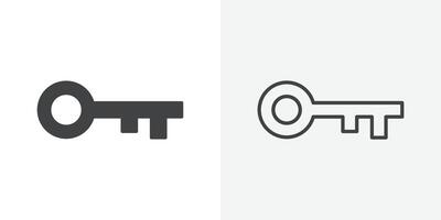 Key icon flat and simple set design vector
