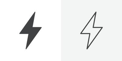 Lightning icon flat and simple set design vector