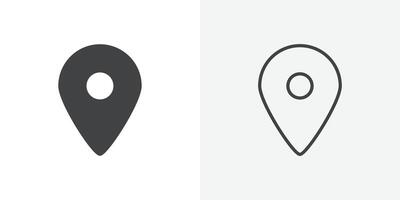 Location icon flat and simple set design vector