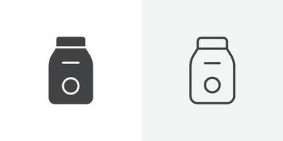 Milk icon flat and simple set design vector