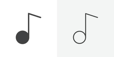 Music icon flat and simple set design vector