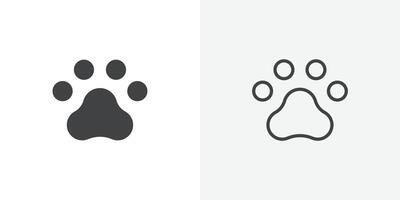 Paw icon flat and simple set design vector