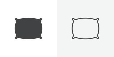Pillow icon flat and simple set design vector