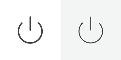Power icon flat and simple set design vector