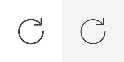Refresh icon flat and simple set design vector