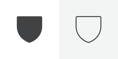 Shield icon flat and simple set design vector