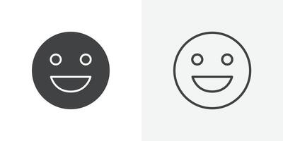 Smile icon flat and simple set design vector