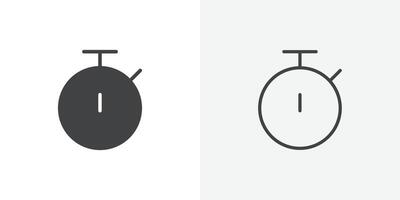 Stopwatch icon flat and simple set design vector