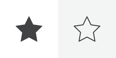 Star icon flat and simple set design vector