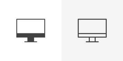 Tv icon flat and simple set design vector