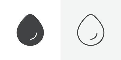 Water drop icon flat and simple set design vector