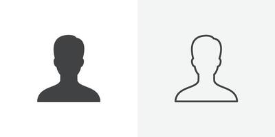 User icon flat and simple set design vector