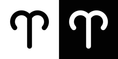 Aries Zodiac sign icon design simple symbol vector