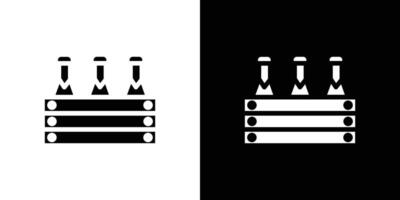 Beer Bottles in Basket icon design simple symbol vector
