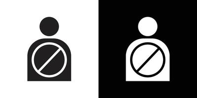 Block User Icon simple symbol vector