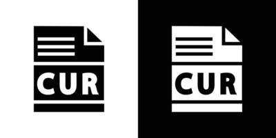 CUR File Document Icon simple symbol vector