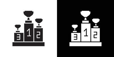 First second Third prize trophy cup icon simple symbol vector