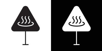 Hot surface do not touch danger sign icon simple symbol vector