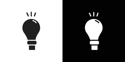 lightbulb icon simple symbol vector