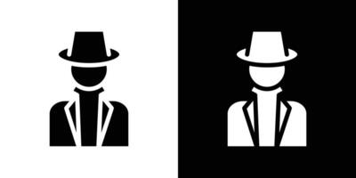 Secret Agent icon design simple symbol vector