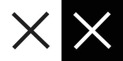 Simple cross line icon simple symbol vector