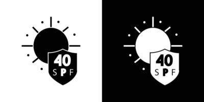 sun protection factor icon simple symbol vector