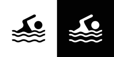 swiming icon simple symbol vector