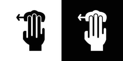 Three Finger Scroll icon design simple symbol vector