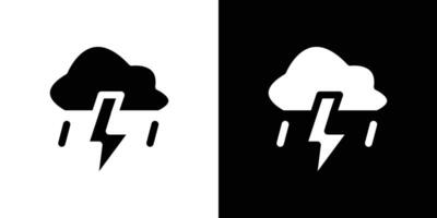 Thunder lightening icon design simple symbol vector