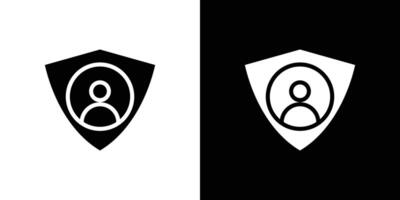 user protection shield icon simple symbol vector