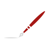 Luxury red ink pen with nib, perfect for signing documents in business and office settings. Ideal for calligraphy, education and handwriting png