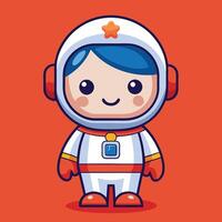 Curious Astronaut in a Spacesuit vector