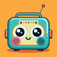 Vibrant Radio with a Retro Style vector